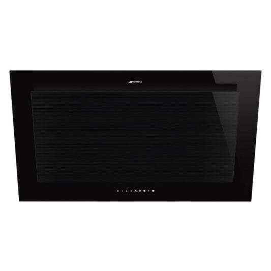 Smeg 90cm Vertical Wall Mounted Rangehood - Midnight Black (Linea)