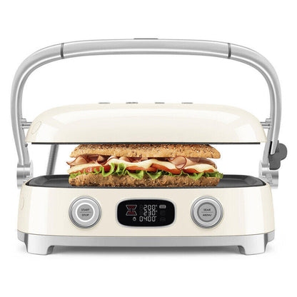 Smeg 50's Style Multigrill & Sandwhich Press - Cream