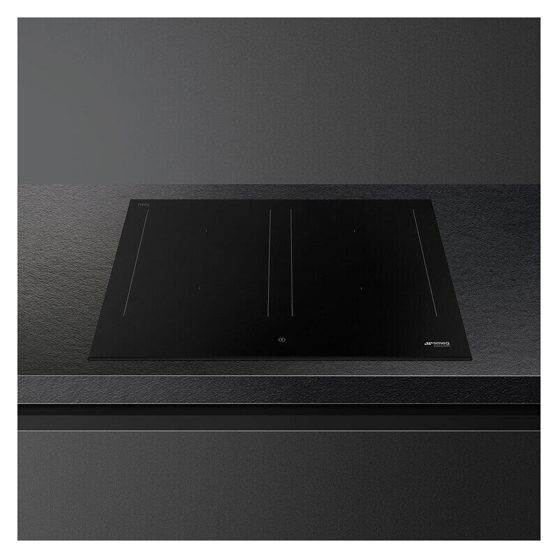 Smeg 60cm 4-Zone Induction Cooktop with Flexible Zones - Matte Black (Classic Aesthetic)