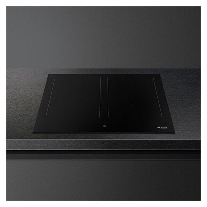 Smeg 60cm 4-Zone Induction Cooktop with Flexible Zones - Matte Black (Classic Aesthetic)
