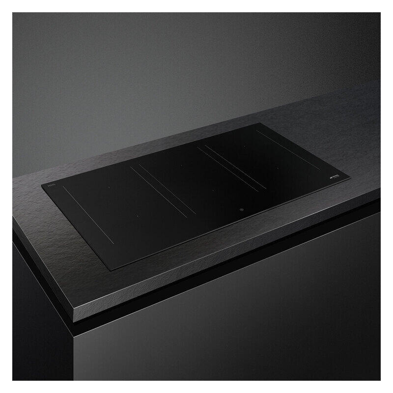Smeg 90cm 6-Zone Induction Cooktop with Flexible Zones - Matte Black (Classic Aesthetic)