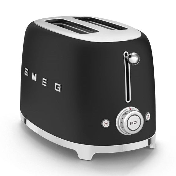 Smeg Retro Style 2 Slice Toaster - Matte Black