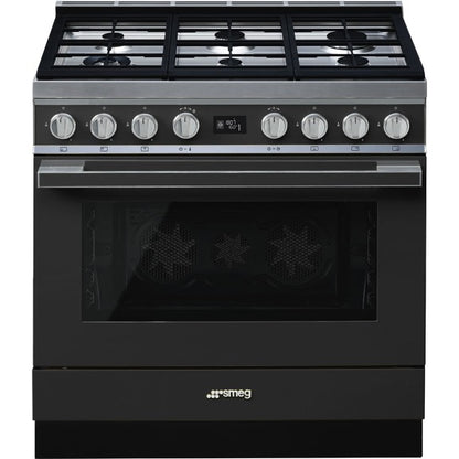 Smeg Portofino 90cm Freestanding Dual Fuel Cooker - Anthracite