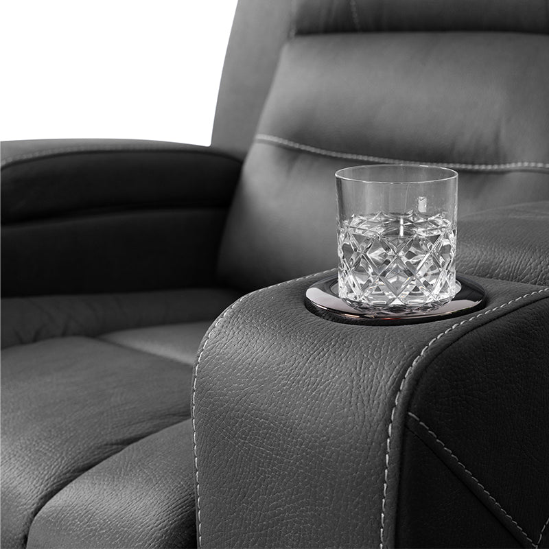 Spielberg Electric Recliner Fabric Armchair - Jet