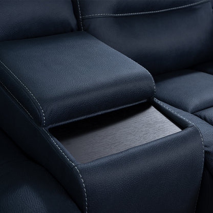 Spielberg 2 Seater Electric Fabric Recliner Sofa - Azure