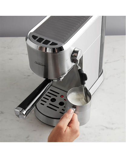 Sunbeam Compact Barista Manual Coffee Machine - Stainless Steel