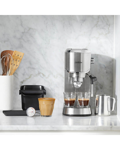 Sunbeam Compact Barista Manual Coffee Machine - Stainless Steel