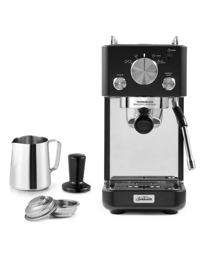 Sunbeam Origins Slimline Manual Coffee Machine - Black