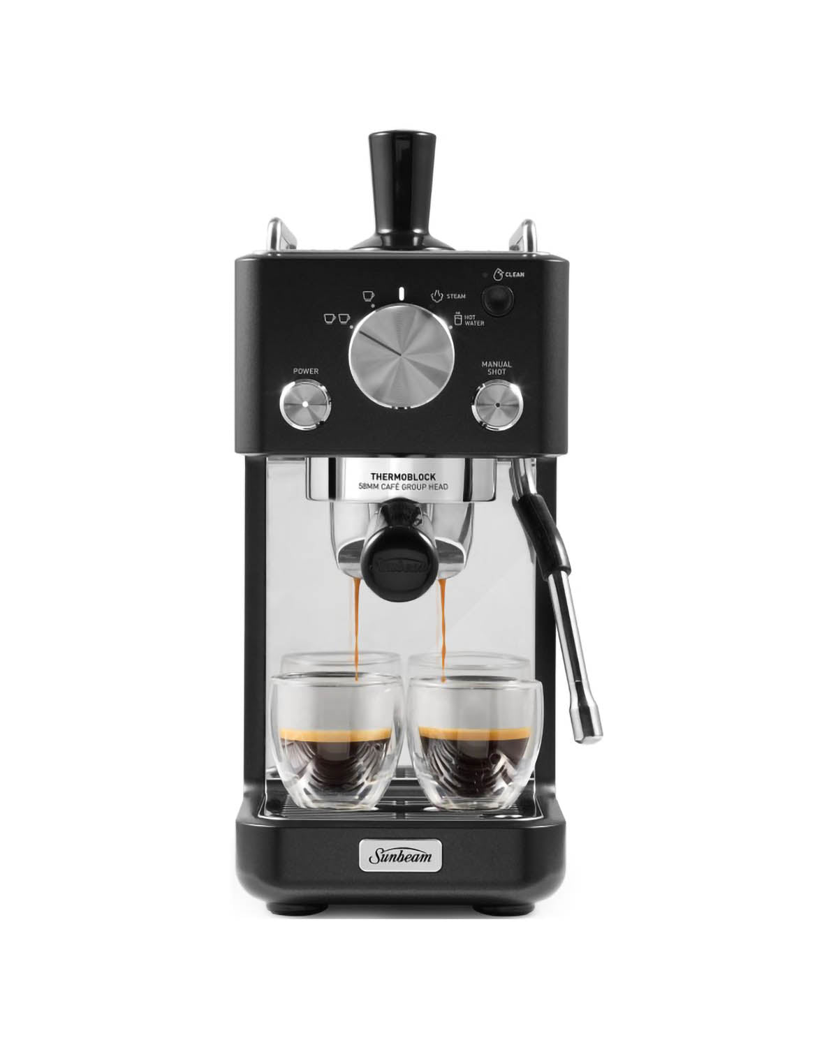 Sunbeam Origins Slimline Manual Coffee Machine - Black