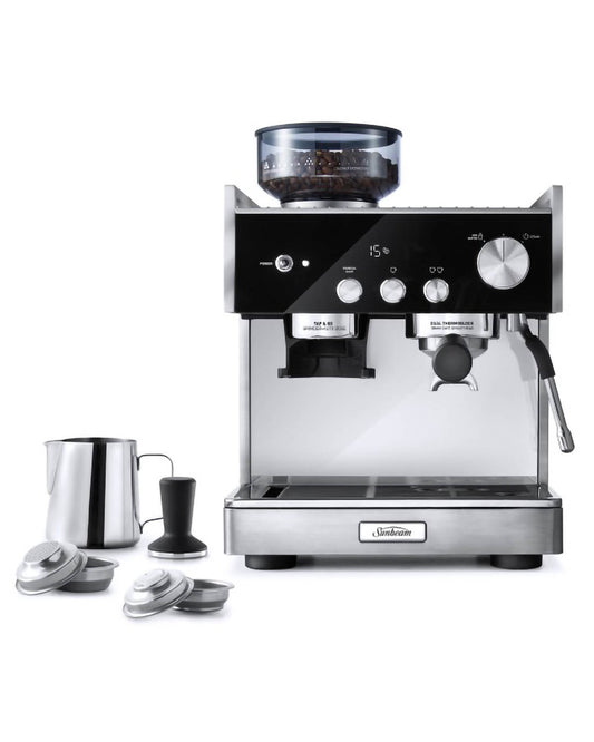 Sunbeam Origins Dual Espresso Manual Coffee Machine - Stainless Steel