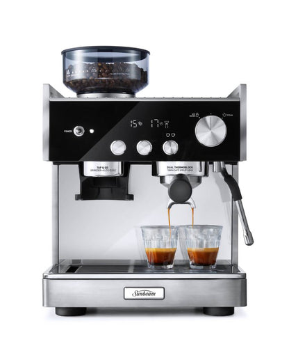 Sunbeam Origins Dual Espresso Manual Coffee Machine - Stainless Steel