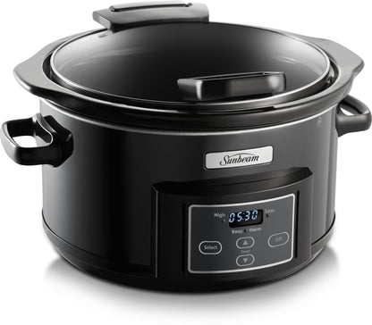 Sunbeam 4.7L Lift & Serve Slow Cooker - Black