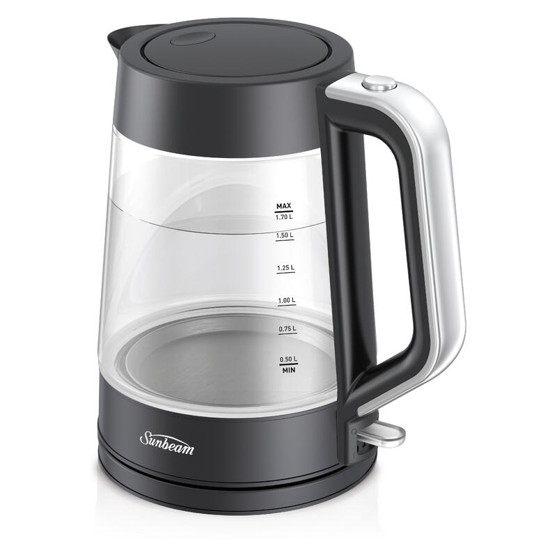 Sunbeam 1.7L Black Classics Glass Kettle - Matte Black