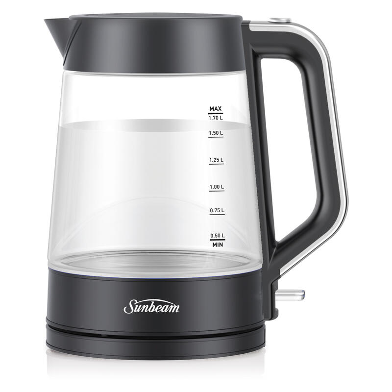 Sunbeam 1.7L Black Classics Glass Kettle - Matte Black