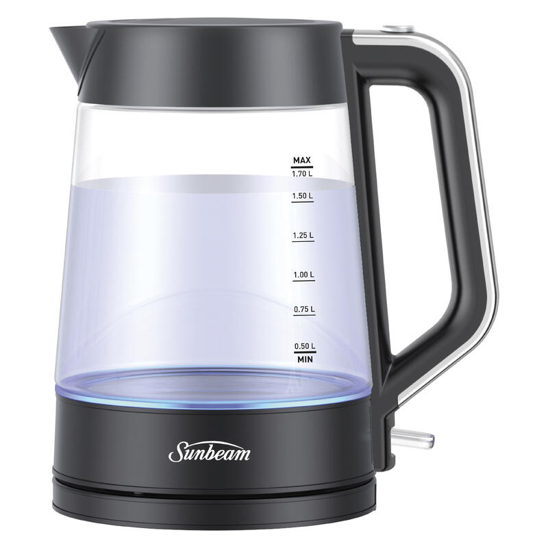 Sunbeam 1.7L Black Classics Glass Kettle - Matte Black