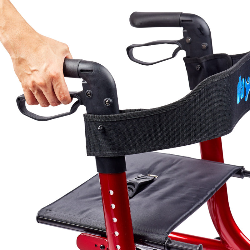 Days Mobility SuperLite Deluxe 4 Wheel Rollator - Red