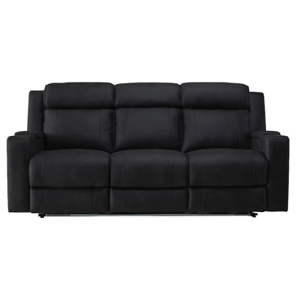 Symphony Immersive 3 Seater Electric Recliner Fabric Sofa - Jet