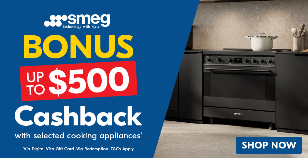 Up to $500 Cashback on selected Smeg Cooking Appliances