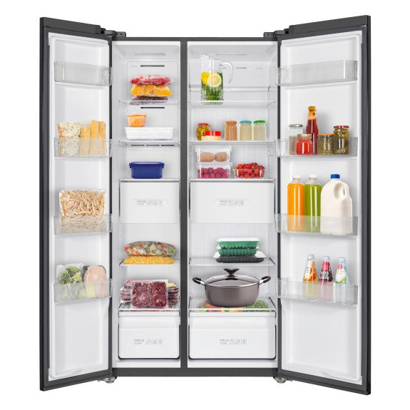 TCL 505L Side by Side Fridge Freezer - Grey