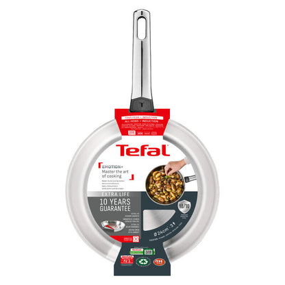 Tefal 24cm Emotion+ Induction Uncoated Frypan - Stainless Steel