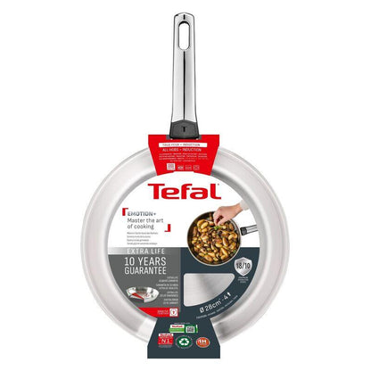 Tefal 28cm Emotion+ Induction Uncoated Frypan - Stainless Steel