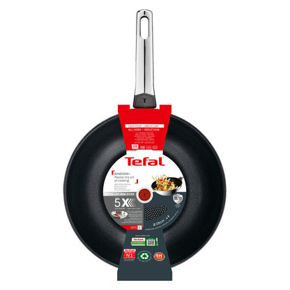 Tefal 28cm Emotion+ Induction Uncoated Wok - Stainless Steel