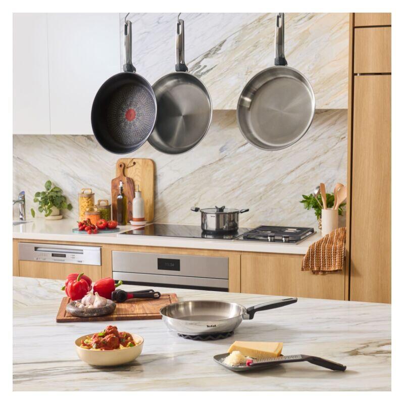 Tefal 28cm Emotion+ Induction Uncoated Wok - Stainless Steel