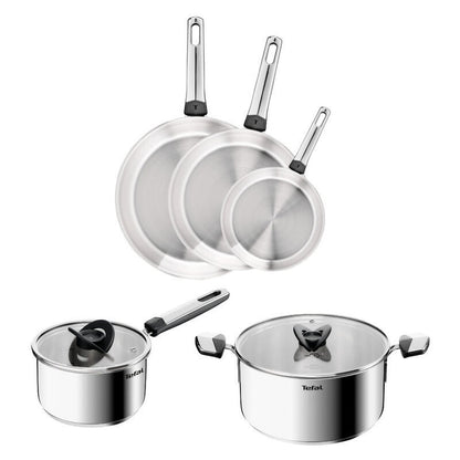 Tefal Emotion+ 5pc Induction Uncoated Cookware Set - Stainless Steel