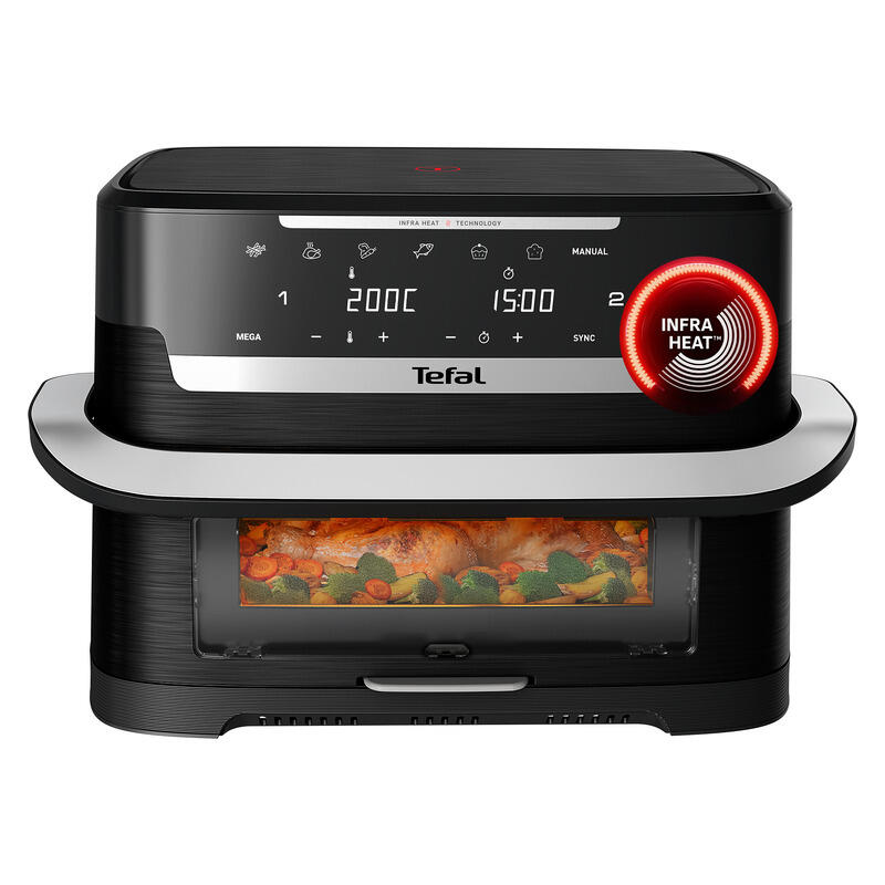 Tefal 9L Ever Fry Infra Heat Flex Air Fryer with Detachable Front - Black