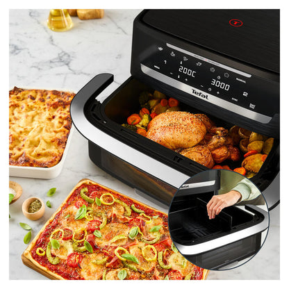 Tefal 9L Ever Fry Infra Heat Flex Air Fryer with Detachable Front - Black