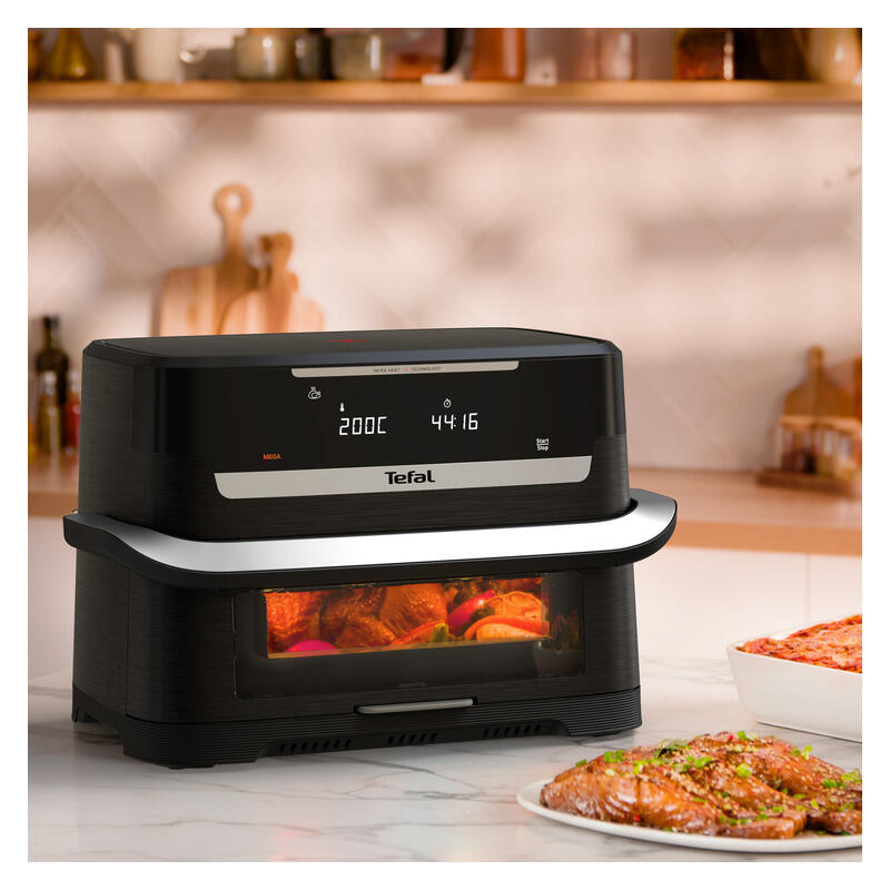 Tefal 9L Ever Fry Infra Heat Flex Air Fryer with Detachable Front - Black