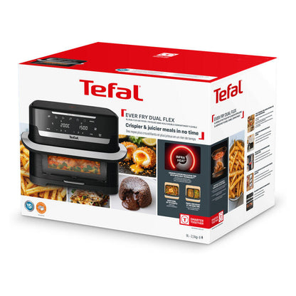 Tefal 9L Ever Fry Infra Heat Flex Air Fryer with Detachable Front - Black