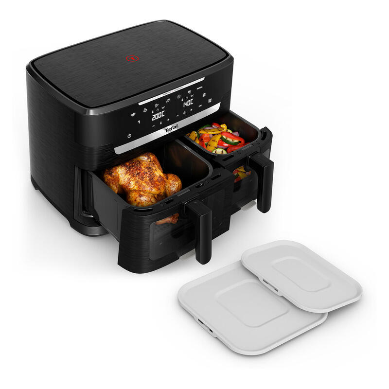 Tefal 11L XXL Dual Easy Fry & Grill Air Fryer with Detachable Front - Black