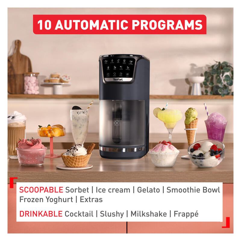 Tefal Dolci Black Knight Drink & Dessert Maker with Nesquik Tins - Black