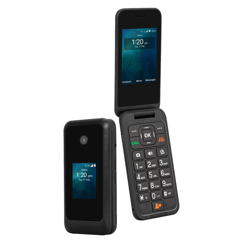 ZTE Flip 5 Cell Phone - 5G 64GB - Black (Telstra Locked & Blue Tick)