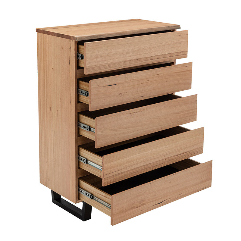 Valhalla 4 Piece Queen Timber Bedroom Suite - Messmate/Black