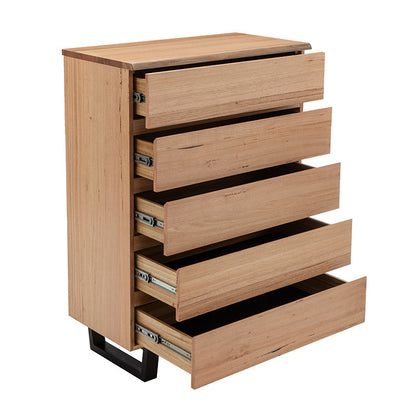 Valhalla 4 Piece Queen Timber Bedroom Suite - Messmate/Black