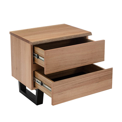 Valhalla 4 Piece Queen Timber Bedroom Suite - Messmate/Black