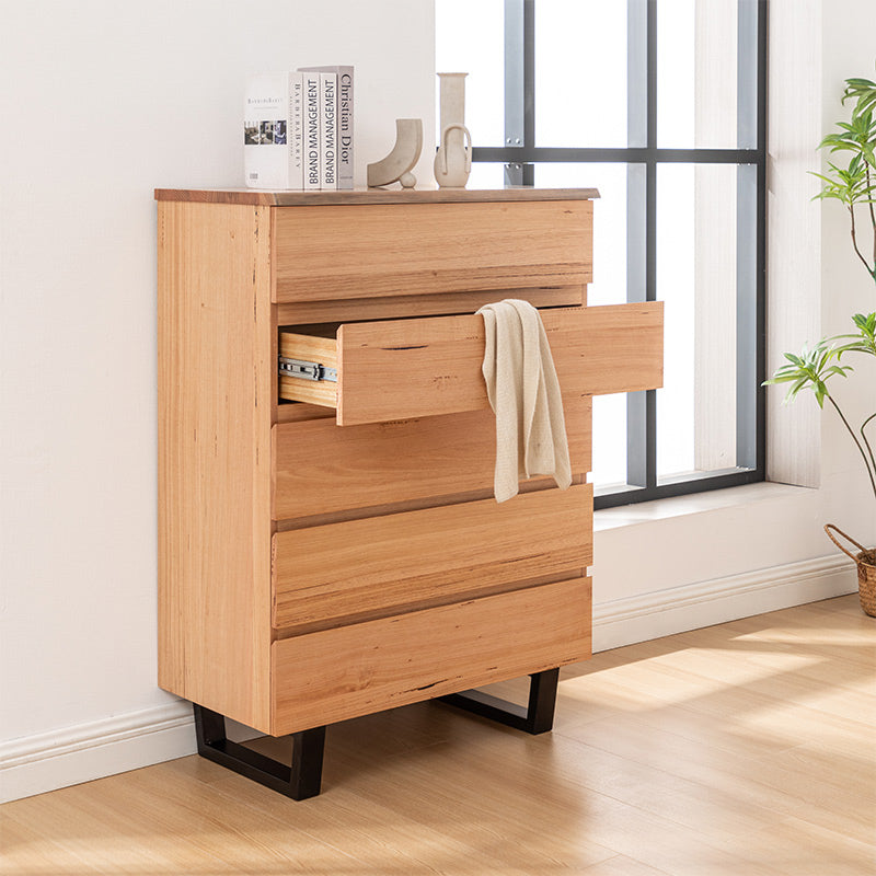 Valhalla 4 Piece Queen Timber Bedroom Suite - Messmate/Black