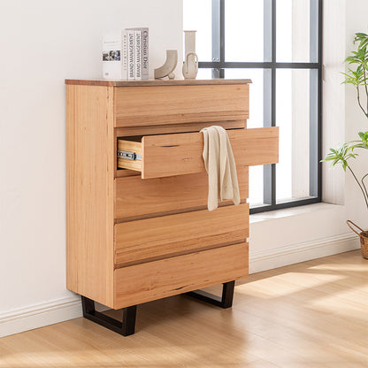 Valhalla 4 Piece Queen Timber Bedroom Suite - Messmate/Black