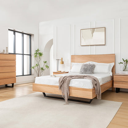 Valhalla 4 Piece Queen Timber Bedroom Suite - Messmate/Black