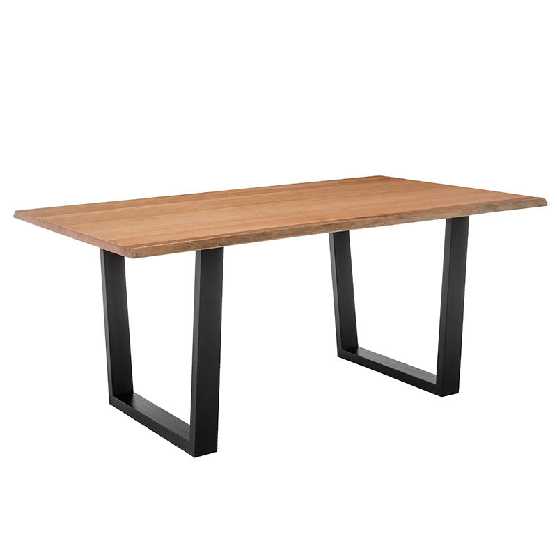 Valhalla 180cm Timber Dining Table - Messmate/Black