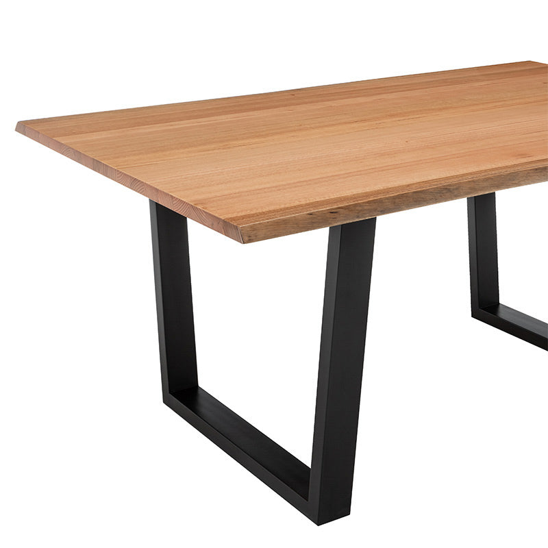 Valhalla 180cm Timber Dining Table - Messmate/Black