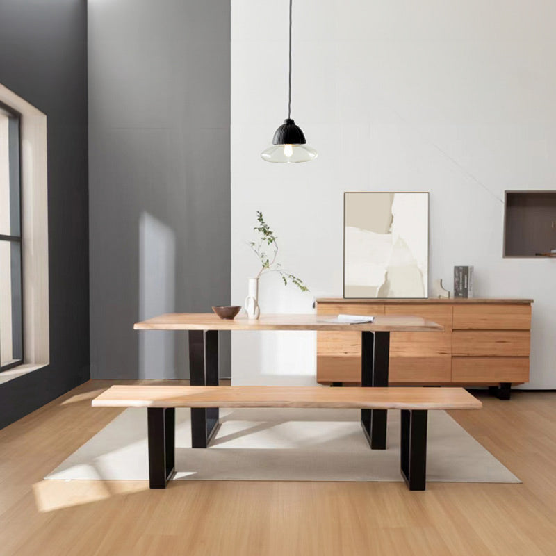 Valhalla 180cm Timber Dining Table - Messmate/Black