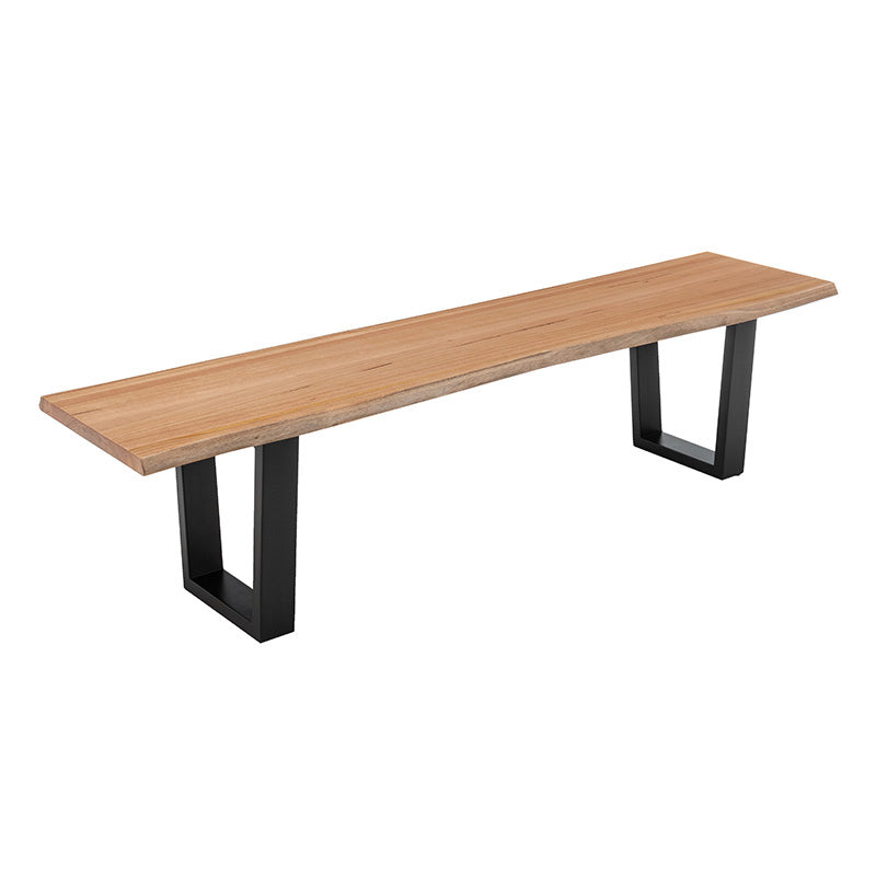 Valhalla 210cm Timber Bench Seat - Messmate/Black