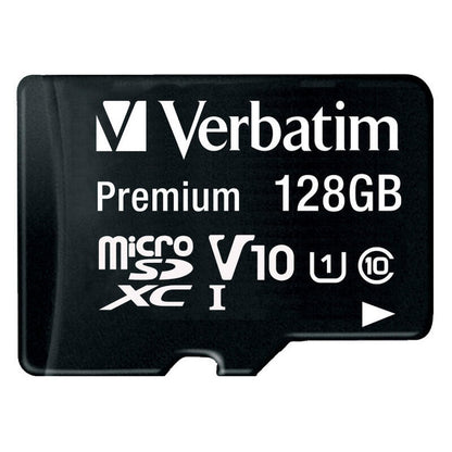 Verbatim 128GB Storage MicroSDXC Card with Adapter - Black