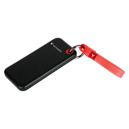 Verbatim 1TB Pocket Sized SSD Portable Hard Drive - USB-C 3.2 Gen 2 - Black/Red