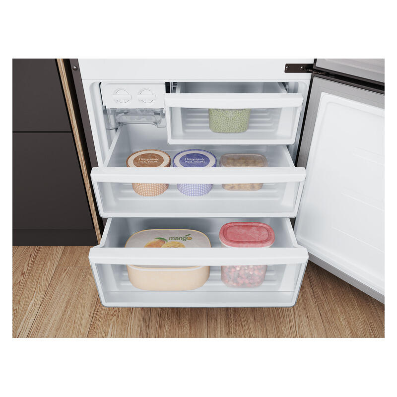 Westinghouse 425L Bottom Mount Fridge Freezer - Charcoal Black