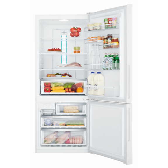 Westinghouse 425L Bottom Mount Fridge Freezer - White