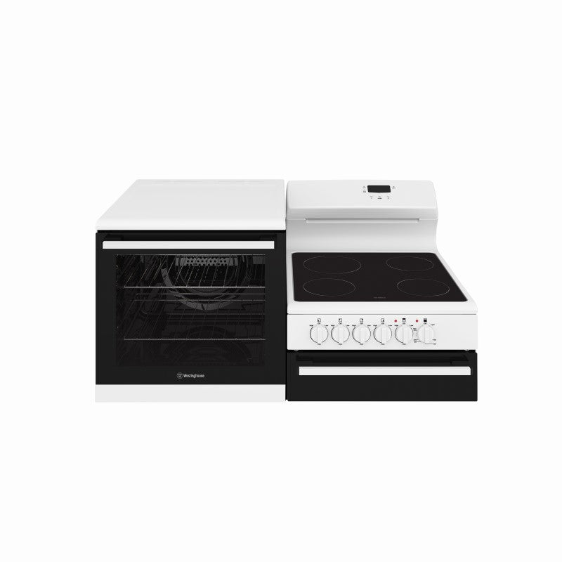 Westinghouse 110cm Elevated Electric Freestanding Oven with Ceramic Cooktop & Seperate Grill